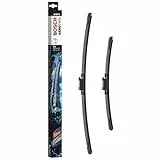 Bosch Scheibenwischer Aerotwin A555S, LŠnge: 600mm/400mm Ð Set fŸr Frontscheibe, schwarz (fŸr Audi, Seat, Skoda und Volkswagen)
