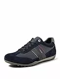 Geox Herren U Wells C Sneaker, Navy Dk Burgundy, 46 EU