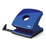 Novus B 230 Locher (Locherleistung 30 Blatt Papier, fest einrastende Anschlagschiene, Vollmetallgerät mit kunstoffummanteltem Oberteil) blau