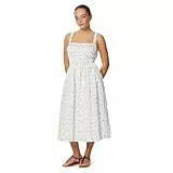 Amazon Essentials x Sofia Grainge Damen Mommy & Me Kleider aus Baumwollsatin, Elfenbeinblaues Blumenmuster, S