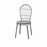 Siena Garden Como Stapelstuhl, matt-schwarz/dunkelgrau