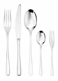 Sambonet Taste 52553-G6 - Edelstahlgeschirrset 18/10, für 12 Personen, 30-teilig: 6 Gabeln, 6 Löffel, 6 Messer, 6 Teelöffel, 6 Dessertgabeln, Spülmaschinenfest, Stahl