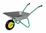 Rolly Toys Kinderschubkarre (Schubkarre; Metallschüssel; Kunststoffgriffe; Air Tyre Luftreifen; Kinder ab 2,5 Jahre) 271757, Silber