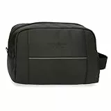Pepe Jeans Dortmund Kulturbeutel, anpassbar, Grau, 25 x 15 x 12 cm, Baumwolle, Polyester und PU, 4,5 l, grau, Talla única, Anpassbare Kosmetiktasche