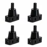 4pcs Einbau Druckschalter Lampenschalter mit Schraubkappe Mini Druckschalter 250V 10A IP20 Geeignet für eine Vielzahl von Anwendungen Darunter Beleuchtungskörper Küchengeräte Möbel Steckdosen Schwarz