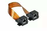 Good Connections RJ45 Ethernet LAN Tür-/Fensterdurchführung - High-Quality, extrem flach - beidseitig RJ45-Buchse - Gesamtlänge inkl. Stecker 30 cm, flexible Länge 23 cm