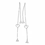 Strapse BH-Träger silber silber Medium Straps