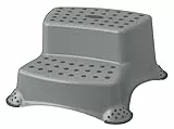 Hocker Trittschemel Tritthocker zweistufig bis 120 kg grau