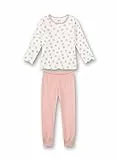 Sanetta Mädchen-Schlafanzug lang Weiß Dots-Allover | Hochwertiger und bequemer Schlafanzug aus Baumwolle für Mädchen. Pyjamaset für Mädchen 128
