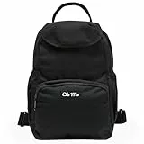 Ela Mo Mini Rucksack Damen - Klein. elegant. super handlich - Rucksack Handtasche als idealer Begleiter für jede Gelegenheit (Black)
