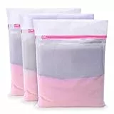 NVTRSD 3 Stück Wäschenetz für Waschmaschine, Wäschesäckchen Laundry Bag 50 x 60cm, Wäschesack Wäschebeutel mit Reißverschluss, für BH, Reise, Schuhe, Koffer, Socken, Unterwäsche, Babykleidung
