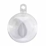 Rayher 39473800 Plastik-Kugeln, teilbar, 4 cm ø, Set 8 Stück, Kunststoff-Kugeln zum befüllen, transparent, Acrylkugeln mit Aufhänge-Öse, Dekokugeln durchsichtig, Weihnachtskugeln zweiteilig