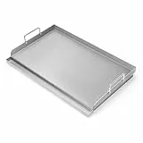 Universal BBQ Plancha Grillplatte Griddle für Weber Gasgrill und Holzkohlegrill, Grillplatten für Burger, Gasgrill und mehr, Rechteckig,63,5 x 40,6 CM Universal Grillpfanne mit Abnehmbarer Griff