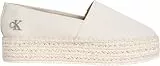 Calvin Klein CK Jeans Damen Flatform ESDPARILLE MG/HDW YW0YW01737 Espadrilles, Beige (Turtle Dove), 38 EU, Beige Turtle Dove, 38 EU