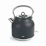 Lacor 69397 STRIX Retro Wasserkocher, Edelstahl 18/10, matt, 1 '7 l, Grau