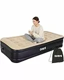 AVENLI Luftmatratze selbstaufblasend 1 Person 196x97x47 cm, Twin-Size Luftbett mit integrierter Elektropumpe, aufblasbare Matratze bis 150 kg, Camping Gästebett, Coil-Beam, beige