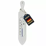 TFA Dostmann Analoges Badethermometer,14.3018.02, BPA-frei, mit natürlicher Messflüssigkeit, weiß, L37 x B11 x H195 mm