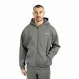 SMILODOX Hoodie Herren Cedrik, Oversize Kapuzenpullover Langarm Hoody Sweatshirt mit Front-Zipper, Kängurutasche, graviertem Metallabel, weiches Material, ideal für Sport, Streetstyle & Alltag