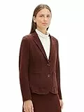 TOM TAILOR Damen Basic Cosy Blazer mit Taschen , raisin melange, M