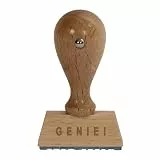 Bütic Spaß Holzstempel V1 / Fun-Stempel HS4010 mit Beschriftung oder Wunschtext, Spaßstempel:Genie!