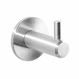 Kon-fort Home Handtuchhaken Edelstahl Bad und Küche 1 Stück Design aus Edelstahl AISI 304 Matte Gebürstet Zum Bohren.