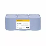 AmazonCommercial Papierwischtücher, 2-lagig Centrefeed-Rolle Recycelt, 6 Rollen (1 packung), 450 Blätter per Rolle, Blattgröße: 30 x 20 cm
