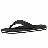 NewDenBer Flip Flops Herren Leicht Zehentrenner Beach Pool Sandalen (49 EU, Schwarz)