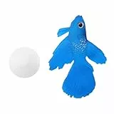 TOPINCN Silikon Künstliche Fische Hohe Simulation Lebensechte Schwimm Aquarium Aquarium Ornament Dekoration mit Linie Saugnapf(Blue Betta Fish)