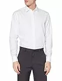 Seidensticker Herren Business Hemd - Shaped Fit - Bügelfrei - Kent-Kragen - Langarm - Umschlagmanschette - 100% Baumwolle, Weiß (Weiß 1), 42 EU