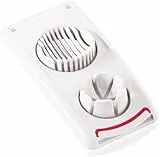 Leifheit Eierschneider Combi ComfortLine-Serie mit 3 Funktionen, Champignonschneider schneidet sauber und exakt, Küchenhelfer zum Schneiden von Eiern, Pellkartoffeln, rostfreier Schneidedraht, weiß