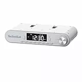 TechniSat Viola Küchenradio - Unterbau Radio mit UKW/FM, LED Display, Arbeitsleuchte, Timer, Bluetooth, Weckfunktion, Freisprecheinrichtung, 5 W Lautsprecher