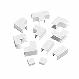 D-Line DLFSA2-AP Vierkant-Kabelhalter zum Verbinden mehrerer Kabelkanalprofile, 11-teiliges Kabelmanagement, Weiß, 25 x 16 mm, Zubehör im Multipack