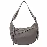 Generisch Unisex Umhängetasche Crossbody Bag Schultertasche (37x25x5cm) - Großes Fassungsvermögen Verstellbarer Gurt (110cm) Leicht & Robust Mit Trennfüchern Mehrere Farben Mondform-Design (Grey)