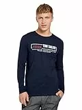 TOM TAILOR Denim Herren Langarmshirt aus Bio-Baumwolle 1021695, 10668 - Sky Captain Blue, L
