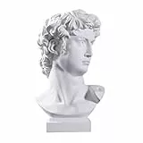 Cabilock David-vase Desktop- Büste Vase David Büste Skulptur Vase Aus Beton Flippige Möbel Griechische Statue Pflanzer Kopf Einer Griechischen Statue Griechenland Harz Bilden Weiß