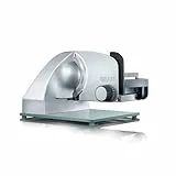 GRAEF. Master M20 - Elektrischer Allesschneider, Made in Germany, Vollstahlmesser Ø 170 mm für feinste Schnitte, Schnittstärke 0-20 mm, Kondensatormotor 170 W, Vollmetall, Schneidemaschine, Silber