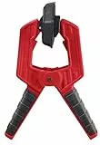 kwb Leimzwinge mit Wasserwaage, 75 mm Spannbreite, bewegliche Spannbacken, hochbelastbare Feder zum sicheren Fixieren, Anbringen und Ausrichten