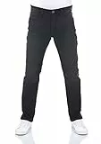riverso Jeans Herren Stretch lang Straight Fit RIVChris Jeanshose Hose Schwarz w34, Farbe:Black Denim (24000), Größe:34W/32L