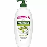 Palmolive Naturals Olive & Milk Feuchtigkeitsspendende Duschcreme 750 ml, reichhaltiges & samtiges Duschgel mit feuchtigkeitsspendender Milch, 1er Pack (1 x 1 Stück)