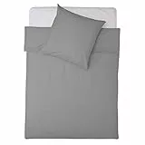 Lumaland Premium Bettwäsche mit hochwertigem YKK Reißverschluß | Bettbezug 155 x 220 cm & Kissenbezug 80 x 80 cm | Everyday Ganzjahres Bettbezug-Set