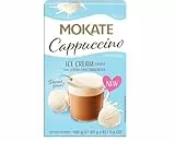 MOKATE - Cappuccino Eiscreme - Cremiger Instantkaffee mit Milchschaum & Sanftem Eiscreme-Aroma, Aromatisch & Vollmundig, Schnelle Zubereitung, Einfach mit Heißem Wasser Aufgießen - 160g