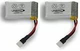 Akku AX8 Lipo 3,7V 300mAh 1,11Wh, leistungsstarker, Wieder aufladbarer Akku, hoher Energiegehalt bei geringer Selbstentladung (Packung mit 2)