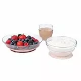 BÉABA & Duralex, Kinder Essensset Glas, Teller, Schale Und Becher Mit Silikon Saugnapf, Ergonomisch Und Evolutiv, Gesund, Langlebig, Made In France, Zuckerwatte