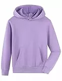 Spring&Gege Kapuzenpullover für Jugendliche, einfarbig, klassisch, weich, für Kinder (3–14 Jahre), Lavendel, 13-14 Jahre