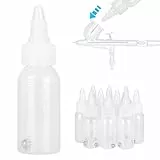 Hztyyier 10 Stück leere Airbrush Flaschen, 30 ml Farbaufbewahrungsflaschen Ersatzgläser mit Waage