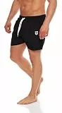 Gennadi Hoppe Herren Badeshorts Männer Badehose Jungen Schwimmhose Schwimmshorts Boardshorts Bademode Swimming Wasser Shorts sportlich leicht lässig klassisch modern stylisch kurz schwarz M H6767
