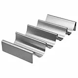 CALLARON Taco Halter - Hotdog Halter, Taco Ständer Edelstahl, Wellenform Brötchenhalter, Hot Dog Ständer für Halten Tacos, Hot Dogs, Tortilla, Sandwiches und Pfannkuchen, Silbrig