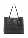 GUESS Meridian II Girlfriend Tote Bag Coal Logo