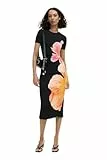 Desigual Damen Montana Kleid, Schwarz, Large