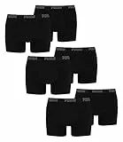 PUMA 6 er Pack Boxer Boxershorts Men Herren Unterhose Pant Unterwäsche, Farbe:230 - Black/Black, Bekleidungsgröße:L